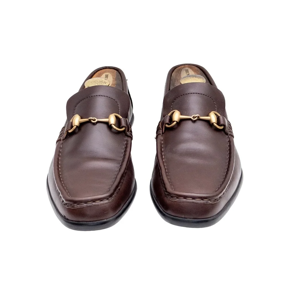 Gucci Horsebit Driving Loafers Brown Leather Moccasins Men's UK 8.5 US 9.5